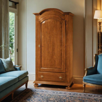 Armadio classico 1 anta 1 cassetto con piedi torniti