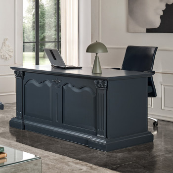 Scrivania classica con 1 anta e 4 cassetti