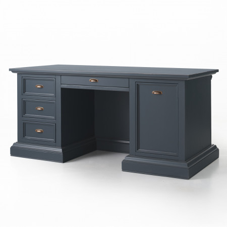 Scrivania classica con 1 anta e 4 cassetti