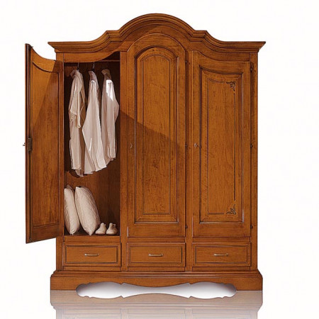 Armadio classico smontabile 3 ante 3 cassetti in legno
