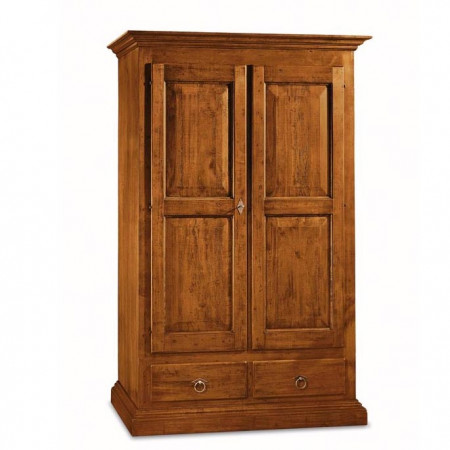 Armadio classico con 2 ante, dettaglio legno pioppo