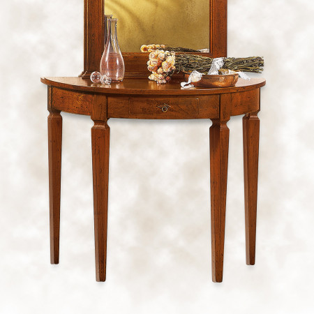 Consolle classica con 1 cassetto in legno massello