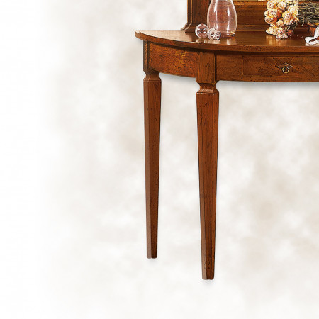 Consolle classica con 1 cassetto, dettaglio gambe in legno