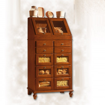 Dispensa 10 cassetti 2 ribalte piedi torniti