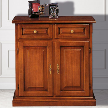 Credenzina 2 ante 2 cassetti, dettaglio cornice