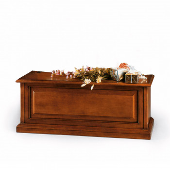 Cassapanca apertura superiore in legno noce tanganica