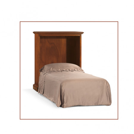 Mobile letto classico con rete in legno di pioppo