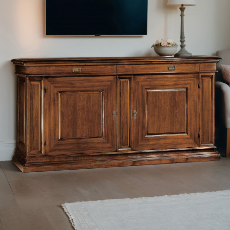 Credenza 2 ante e 2 cassetti, dettaglio frontale