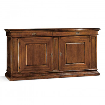 Credenza 2 ante bugnate e 2 cassetti in legno massello