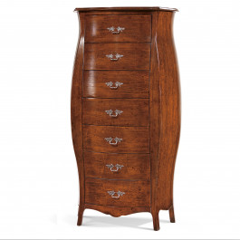 Cassettiera classica sagomata, dettaglio del legno