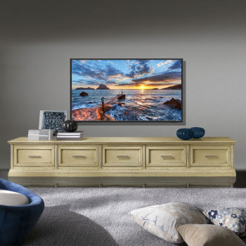 Base 5 cassetti smontabile in legno di frassino con decorazioni laccate