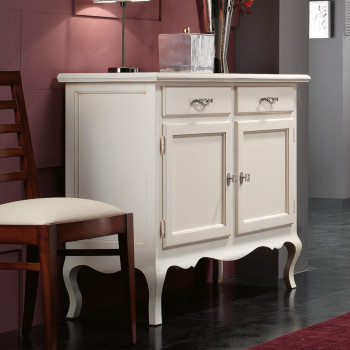Credenzina classica 2 porte e 2 cassetti in legno