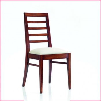 Sedia con 4 stecche imbottita, dettaglio schienale