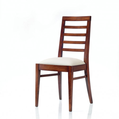 Sedia con 4 stecche imbottita legno faggio
