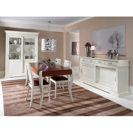 Credenza 2 porte scorrevoli 4 cassetti ambientata