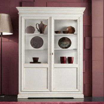 Vetrina 2 ante smontabile con vetri trasparenti