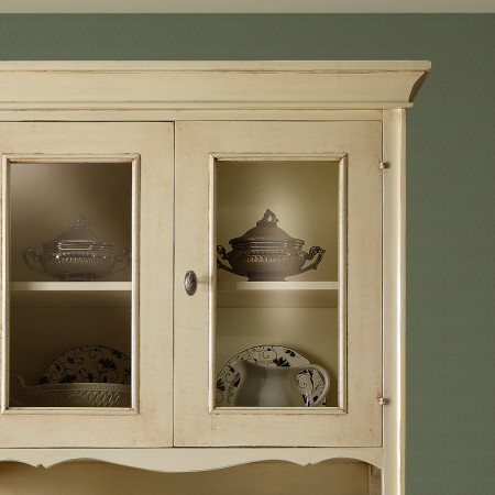 Vetrina contemporanea con porte a vetro, dettagli legno