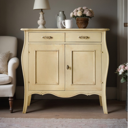 Credenzina contemporanea 2 porte con gambe curve
