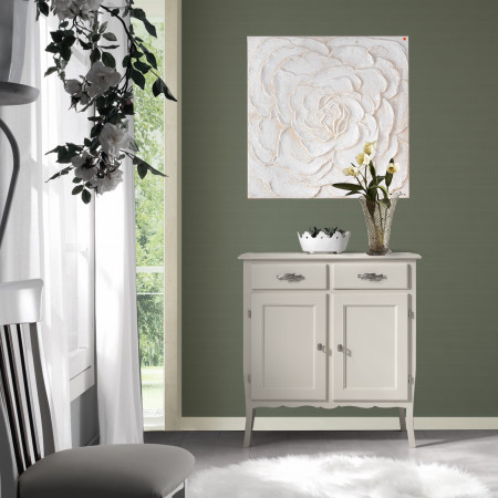Credenzina contemporanea 2 porte 2 cassetti, dettaglio gambe curve