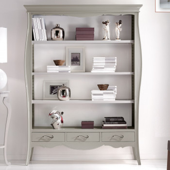 Libreria con 3 cassetti smontabile, dettaglio ripiani