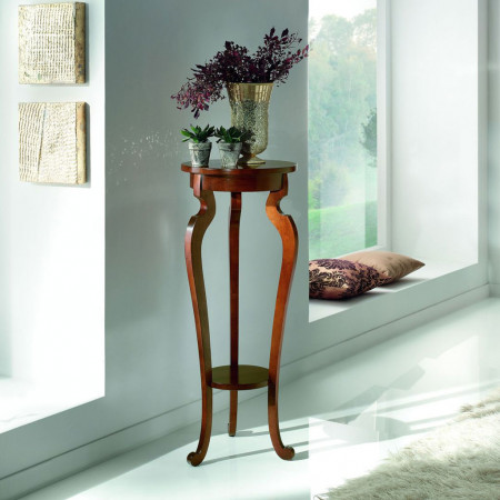 Portavaso classico in legno con gambe sagomate