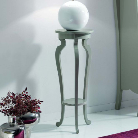 Portavaso shabby in legno con gambe sagomate eleganti