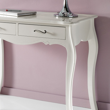 Scrittoio con 2 cassetti classico, gambe affusolate