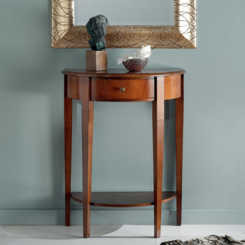 Consolle 1 cassetto in ciliegio, dettaglio frontale