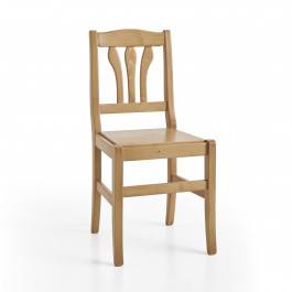 Sedia in massello di abete con fondo in legno Sedia in massello di abete con fondo in legno