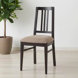 Sedia schienale in legno e seduta imbottita