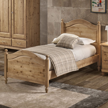 Letto singolo in legno massello di abete