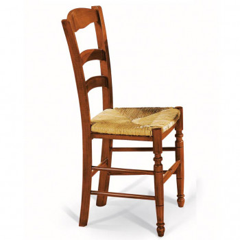 Sedia faggio fondino in paglia con gambe tornite