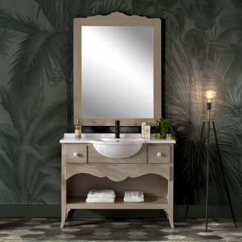 Mobile bagno completo di specchiera con ampio specchio