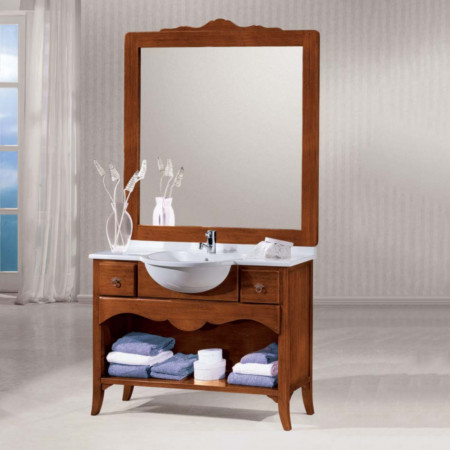 Mobile bagno completo di specchiera con ampio specchio