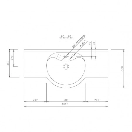 Mobile bagno completo di specchiera