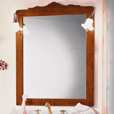 Lampada da bagno per specchiera in legno