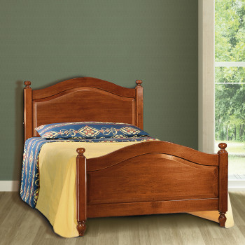 Letto classico una piazza e mezza, dettagli torniti