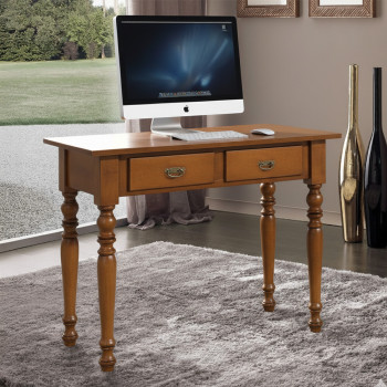 Scrittoio classico con 2 cassetti e gambe tornite