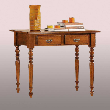 Scrittoio classico con 2 cassetti e gambe tornite