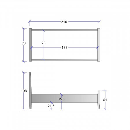 Schema dimensioni letto a una piazza classico e lineare