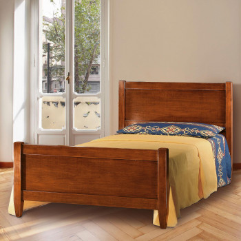Letto una piazza e mezza lineare in legno massello