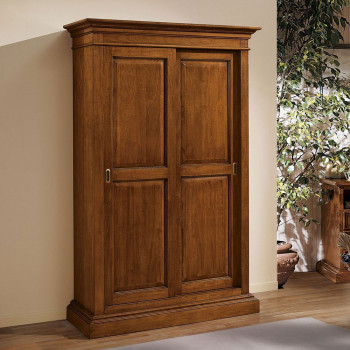 Armadio 2 ante scorrevoli in legno di pioppo