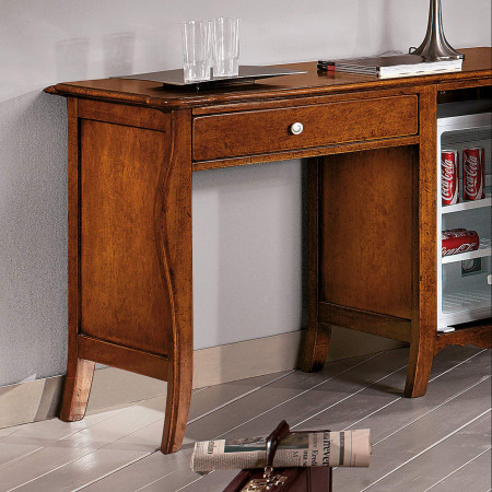 Scrittoio portafrigo classico con dettaglio in legno