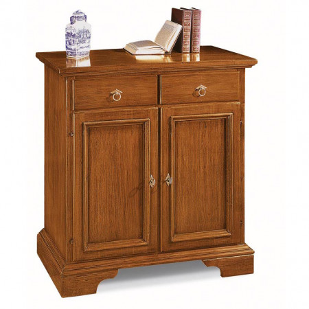 Credenzina 2 cassetti 2 porte in legno con serratura