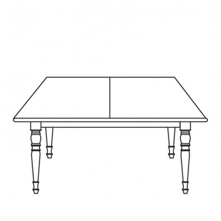Tavolo a libro allungabile da 140x80 a 140x160 con gambe tornite