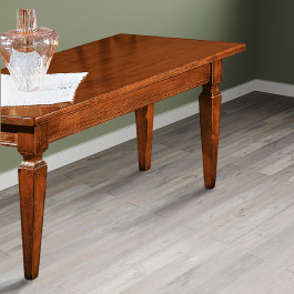 Tavolino vetro 80x60 con struttura in legno di pioppo