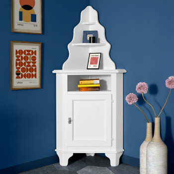 Angoliera con alzatina stile classico in legno