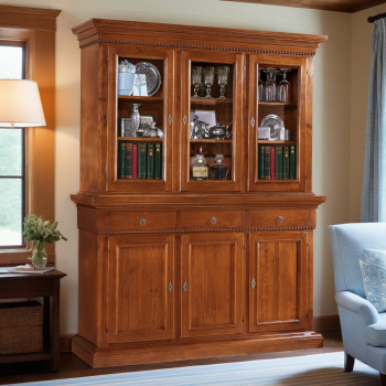 Credenza con alzata classica 3 ante in legno massello