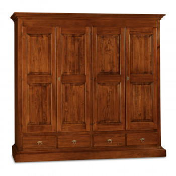 Armadio 4 ante smontabile, legno massello classico