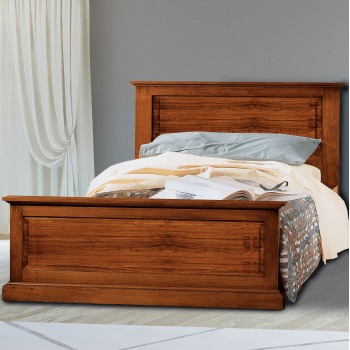 Letto ad una piazza e mezza classico con testata a bugne